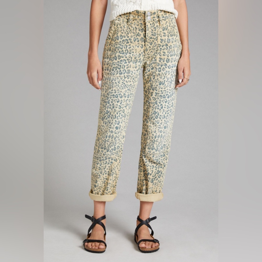 Pilcro The Wanderer Leopard Print Carpenter Pant